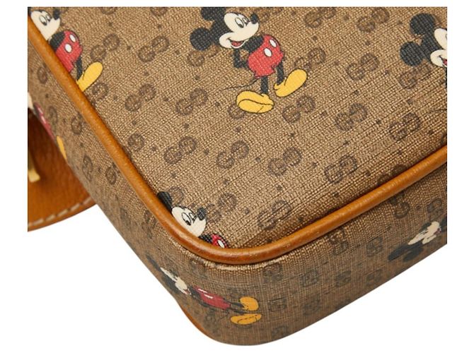 Borsa a tracolla Gucci Micro GG Supreme Disney Collaboration Marrone - vista 5