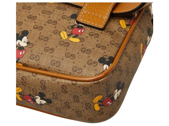 Borsa a tracolla Gucci Micro GG Supreme Disney Collaboration Marrone - vista 6