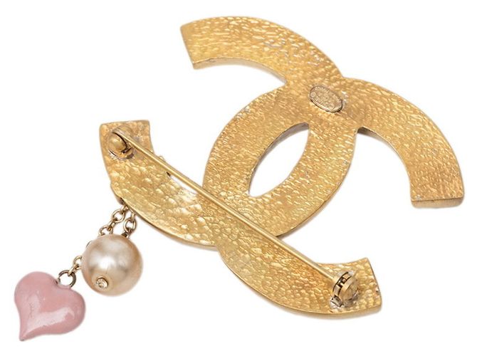 Spilla Chanel Coco Mark Motivo Cuore Rosa D'oro - vista 2