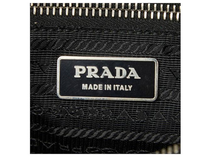 Sac Tote Prada avec plaque logo triangle Noir - vue 11