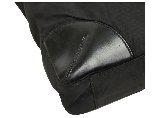 Sac Tote Prada avec plaque logo triangle Noir - vue 5