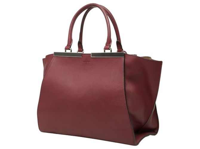 Borsa a mano e a tracolla Fendi Trois Jours Rosso - vista 2