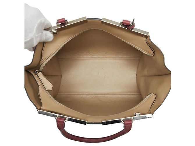 Borsa a mano e a tracolla Fendi Trois Jours Rosso - vista 8