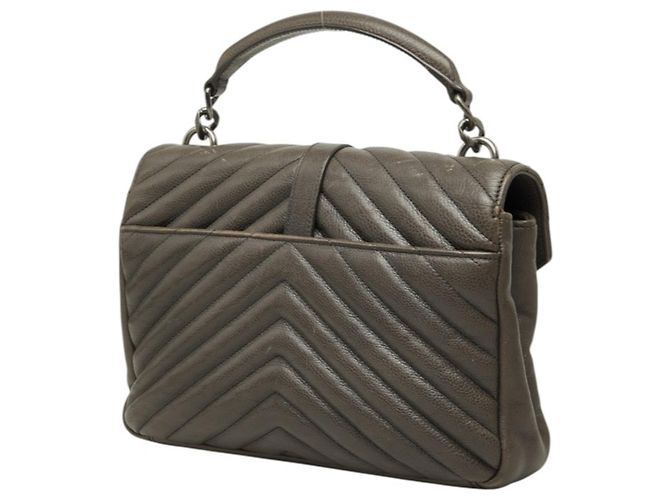 Autre Marque Borsa a mano Saint Laurent Cassandra College Marrone - vista 2