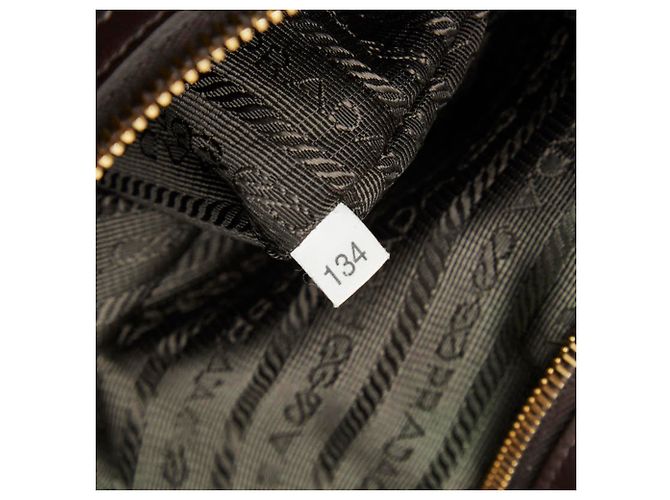 Bolsa Messenger Prada em nylon cáqui e couro Caqui - vista 7