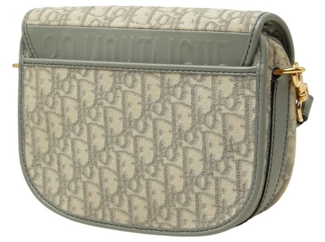 Borsa a tracolla con patta Christian Dior Dior Oblique Bobby Marrone D'oro - vista 2