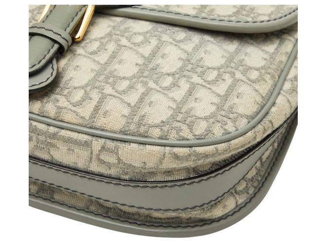 Borsa a tracolla con patta Christian Dior Dior Oblique Bobby Marrone D'oro - vista 4