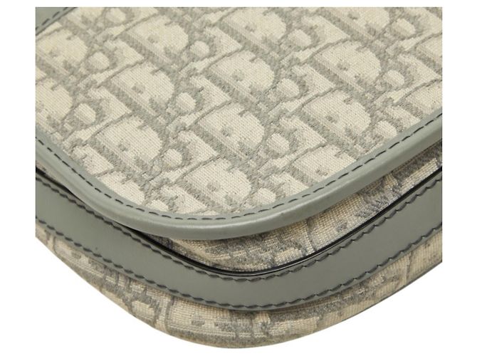 Borsa a tracolla con patta Christian Dior Dior Oblique Bobby Marrone D'oro - vista 7