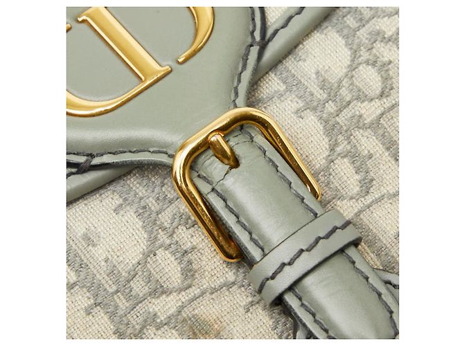 Borsa a tracolla con patta Christian Dior Dior Oblique Bobby Marrone D'oro - vista 8