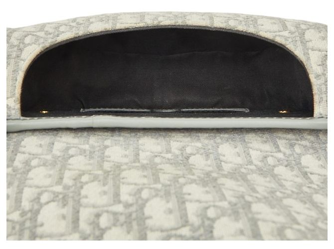 Borsa a tracolla con patta Christian Dior Dior Oblique Bobby Marrone D'oro - vista 9