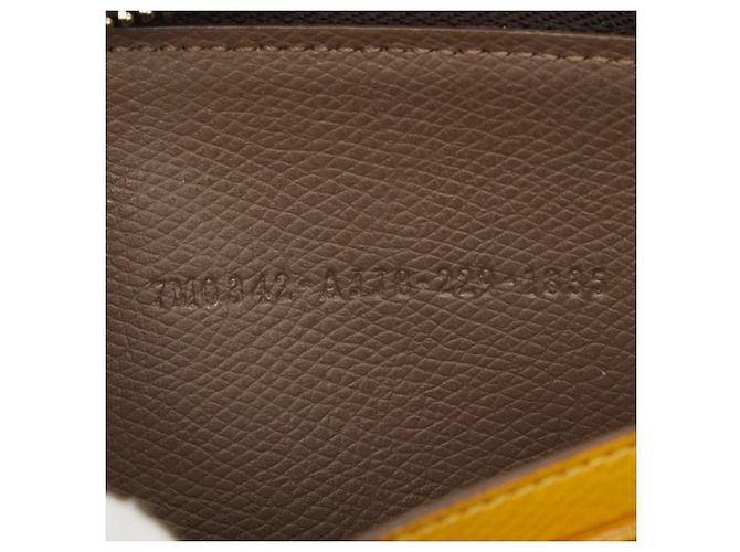 Fendi Zucca Rundes Long-Wallet mit Reißverschluss Braun Gelb - Ansicht 10