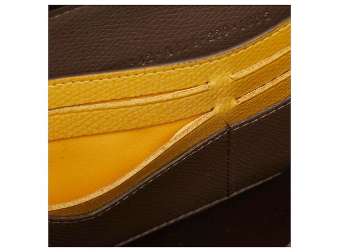 Fendi Zucca Rundes Long-Wallet mit Reißverschluss Braun Gelb - Ansicht 8