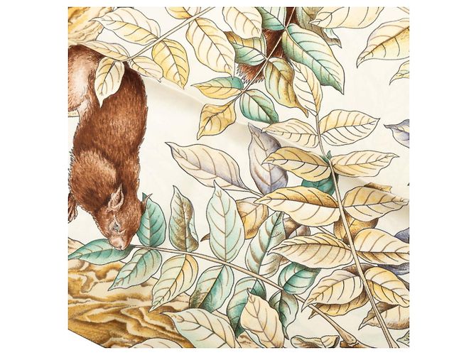 Hermès Foulard Hermes Carre 90 CASSE NOISETTE Multicolore Beige - vista 3