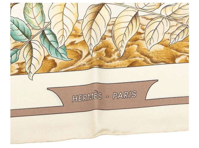 Hermès Foulard Hermes Carre 90 CASSE NOISETTE Multicolore Beige - vista 5