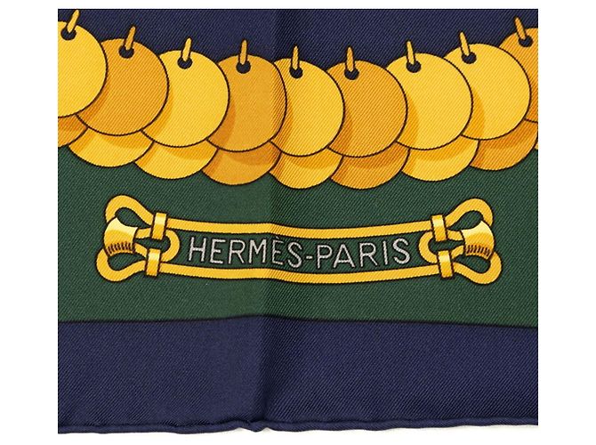 Hermès Hermes Carre 90 Kosmima Space Scarf Mehrfarben Grün Marineblau - Ansicht 3