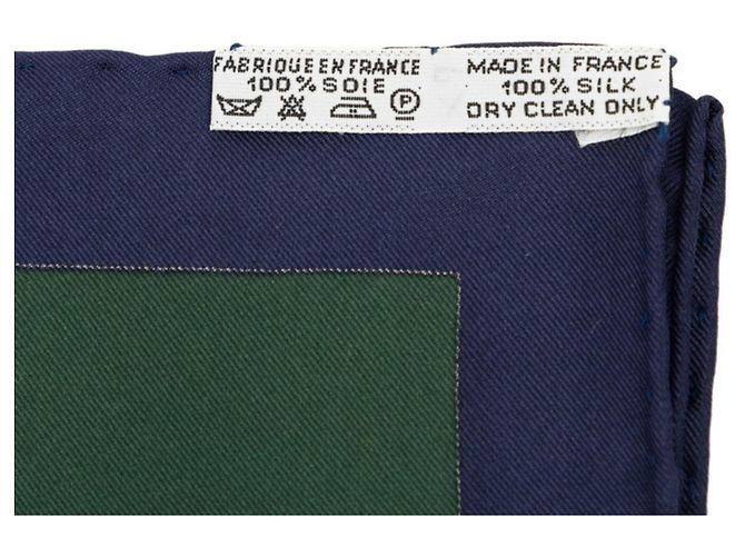 Hermès Hermes Carre 90 Kosmima Space Scarf Mehrfarben Grün Marineblau - Ansicht 7