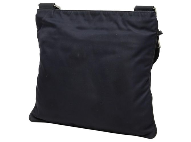 Borsa a tracolla Prada con placca logo triangolare Blu navy - vista 2