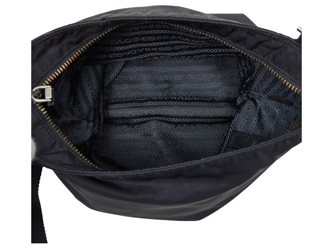 Borsa a tracolla Prada con placca logo triangolare Blu navy - vista 6