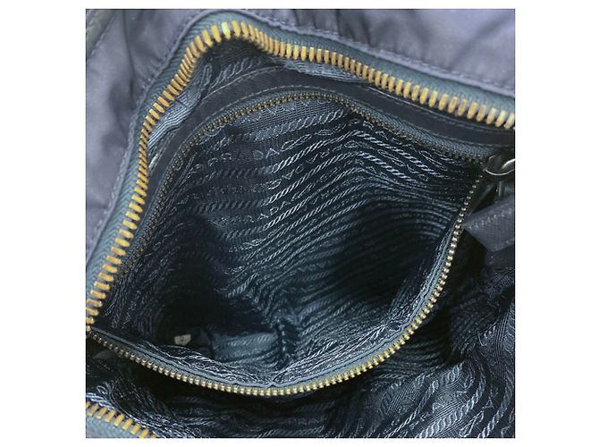 Borsa a tracolla Prada con placca logo triangolare Blu navy - vista 7