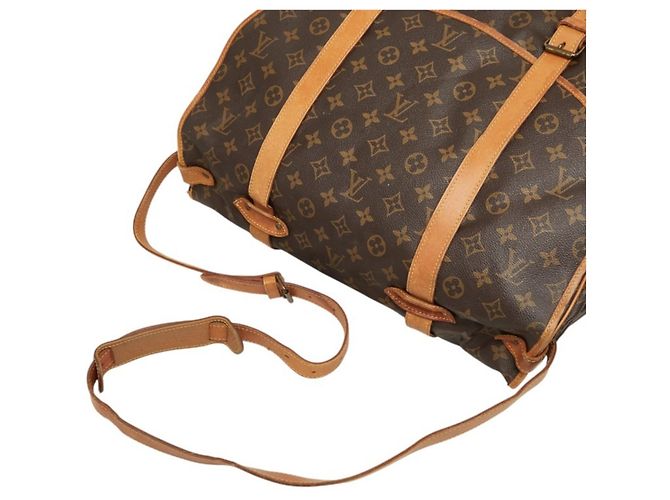 Borsa a tracolla Louis Vuitton Monogram Saumur 35 Marrone - vista 13