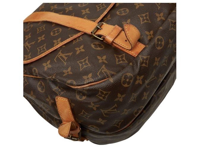 Borsa a tracolla Louis Vuitton Monogram Saumur 35 Marrone - vista 7