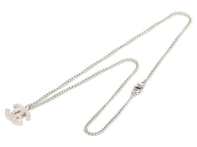 Collana con ciondolo a catena Chanel Coco Mark Argento - vista 4