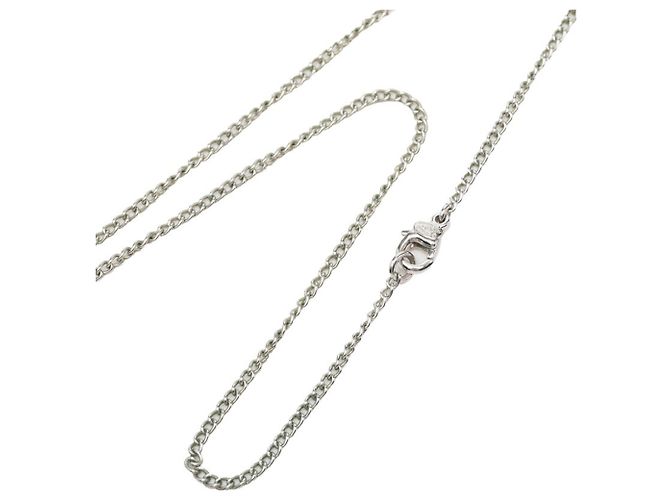 Collana con ciondolo a catena Chanel Coco Mark Argento - vista 5