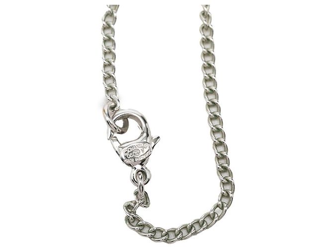 Collana con ciondolo a catena Chanel Coco Mark Argento - vista 6