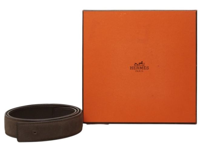 Hermès Hermes Brown Leather Men's Belt - view 5