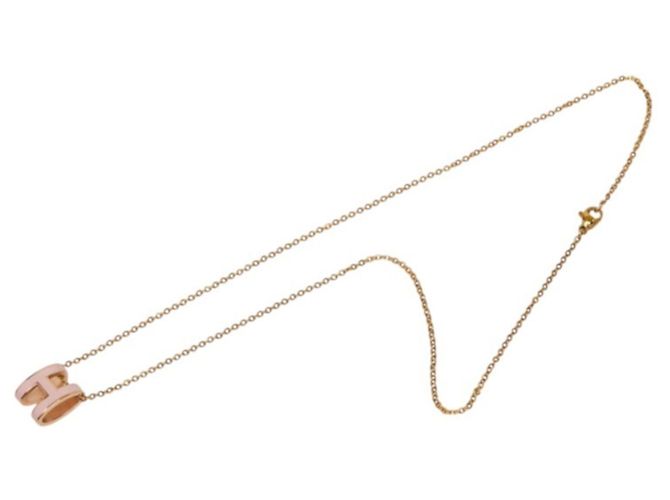 Hermès Hermes Pop H Anhänger Halskette Pink Golden - Ansicht 6