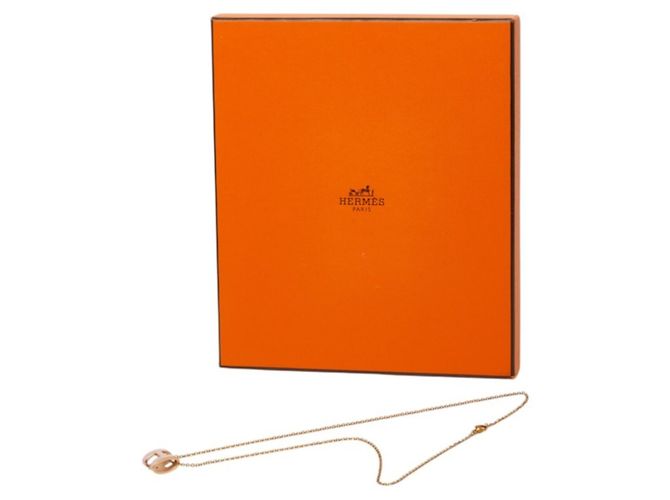 Hermès Hermes Pop H Anhänger Halskette Pink Golden - Ansicht 8