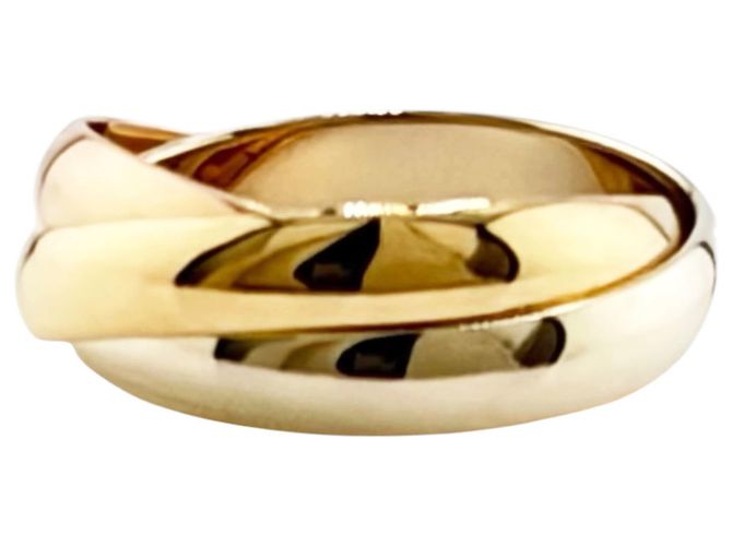 Anello Cartier Trinity 18K Oro Giallo Rosa e Bianco Argento D'oro - vista 6