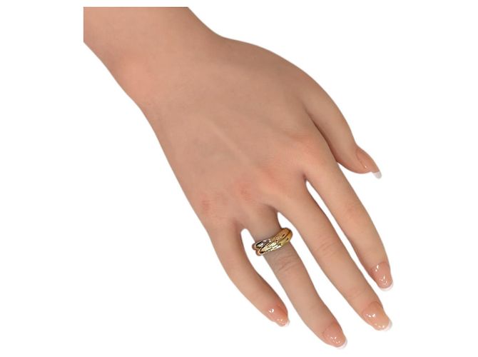 Anello Cartier Trinity in oro bianco rosa e giallo Argento D'oro - vista 2