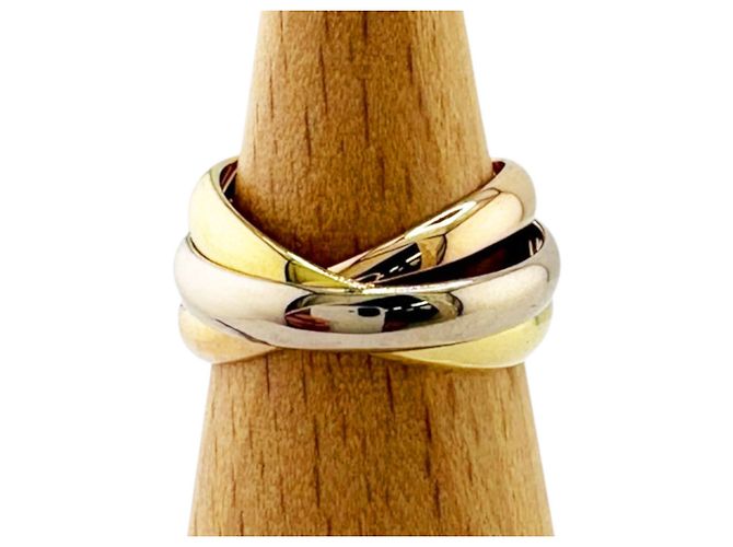 Anello Cartier Trinity in oro bianco rosa e giallo Argento D'oro - vista 3