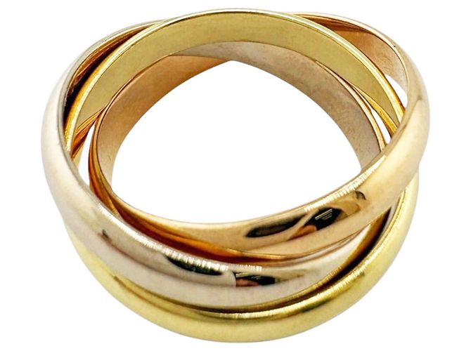 Anello Cartier Trinity in oro bianco rosa e giallo Argento D'oro - vista 4