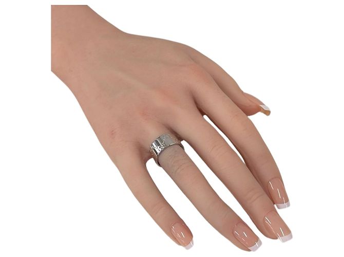 Gucci Icon breiter Ring aus 18K Weißgold Silber - Ansicht 2