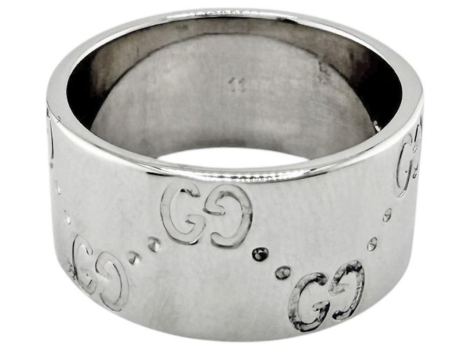 Gucci Icon breiter Ring aus 18K Weißgold Silber - Ansicht 5