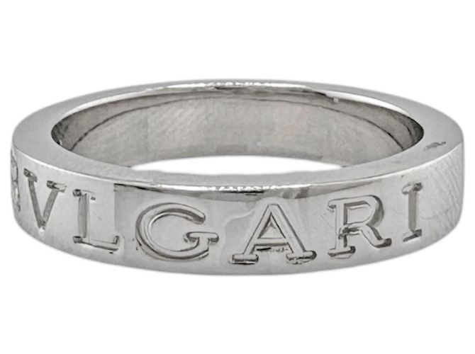 Bulgari Bvlgari Ehering aus 18K Weißgold mit Diamanten Silber - Ansicht 4