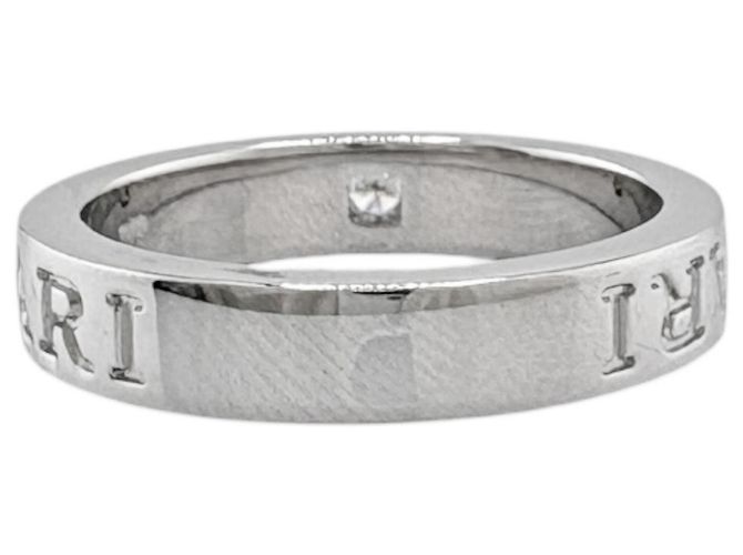 Bulgari Bvlgari Ehering aus 18K Weißgold mit Diamanten Silber - Ansicht 5