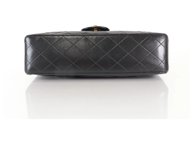 Chanel Vintage Classic Double Flap Quilted Lambskin Medium Noir - vue 4