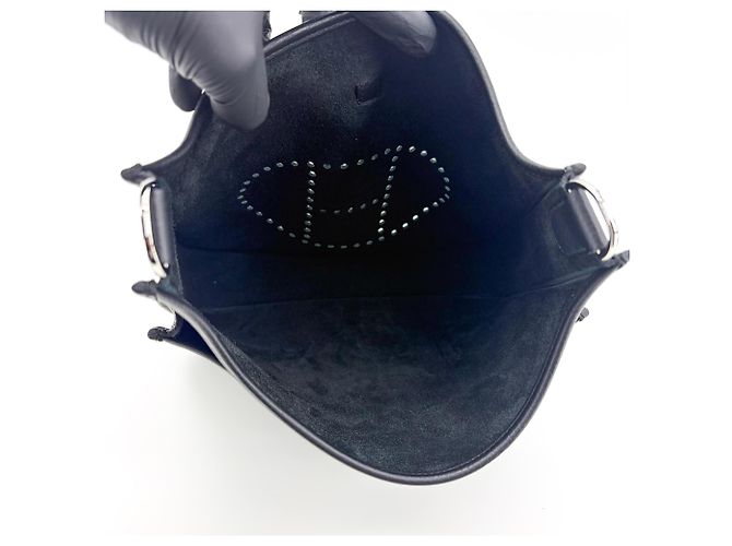 Hermès Borsa Hermes Evelyne Gen III Clemence TPM Nero - vista 5