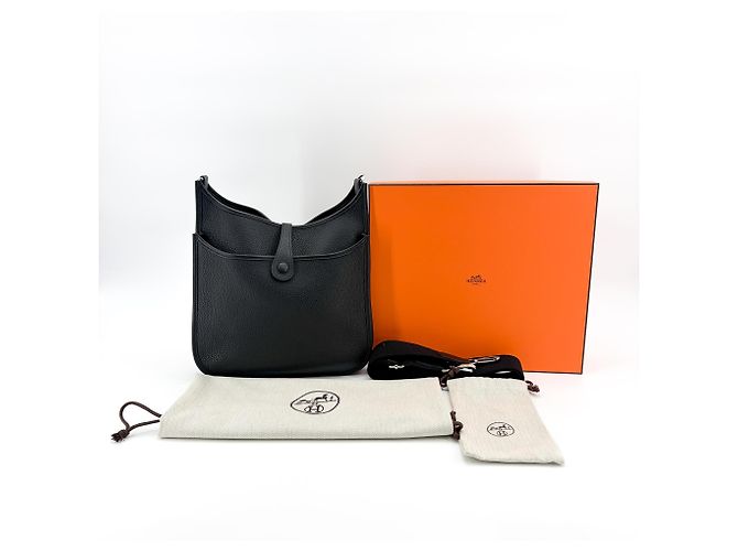 Hermès Borsa Hermes Evelyne Gen III Clemence TPM Nero - vista 7
