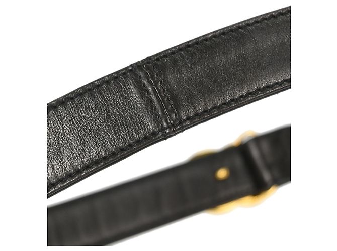 Cintura Chanel CC Turnlock in pelle sottile Nero - vista 6