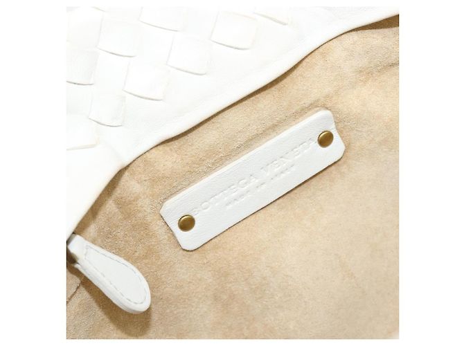 Bottega Veneta Borsa Tote Capri Intrecciato Nappa Medium Bianco - vista 5