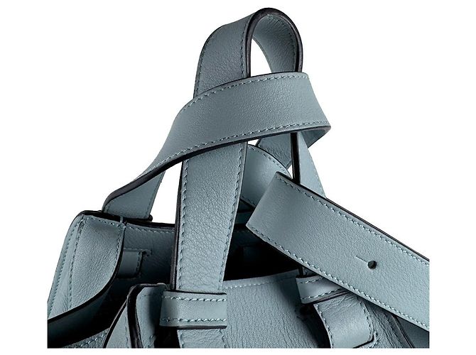 Bolsa de mão Loewe Hammock Medium em couro Azul claro - vista 9