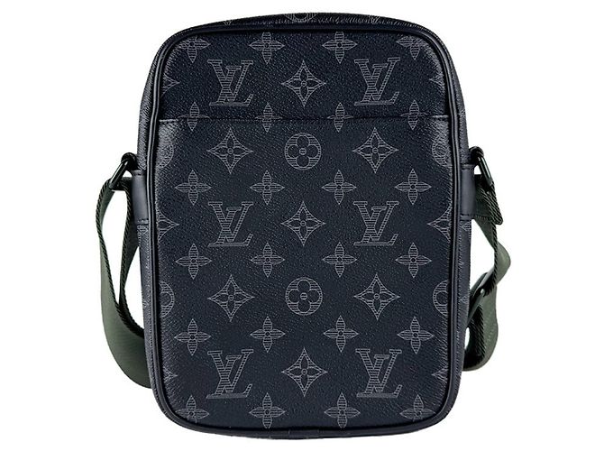 Vivienne Bolsa de Ombro Louis Vuitton Monogram Eclipse Marrom Preto Caqui Monograma - vista 3