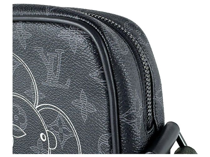 Vivienne Bolsa de Ombro Louis Vuitton Monogram Eclipse Marrom Preto Caqui Monograma - vista 5