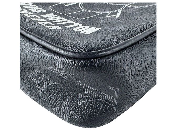 Vivienne Bolsa de Ombro Louis Vuitton Monogram Eclipse Marrom Preto Caqui Monograma - vista 7