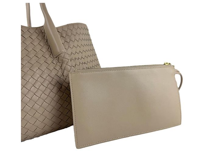 Borsa a mano/Tote Bag Bottega Veneta Intrecciato Beige - vista 10