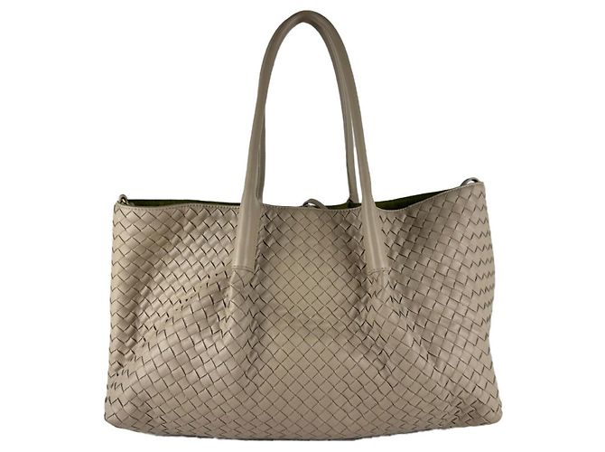 Borsa a mano/Tote Bag Bottega Veneta Intrecciato Beige - vista 3